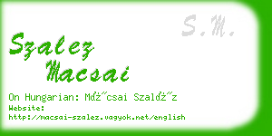 szalez macsai business card